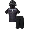 Marvel Avengers Black Panther Hooded Athletic T-Shirt Mesh Shorts Outfit Set