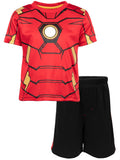 Marvel Avengers Iron Man Mesh Athletic T-Shirt Shorts Outfit Set
