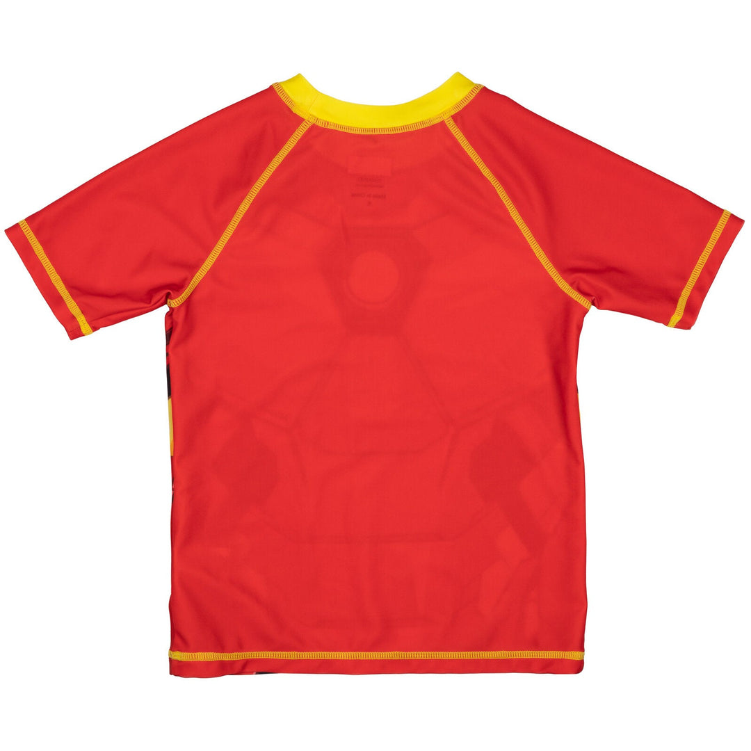 Marvel Avengers Iron Man UPF 50+ Cosplay Rash Guard Swim Trunks Outfit Set - imagikids