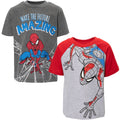 Marvel Avengers Spider-Man Captain America Black Panther 2 Pack T-Shirts Toddler to Little Kid