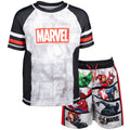 Marvel Avengers UPF 50+ Pullover Rash Guard Swim Trunks Outfit Set