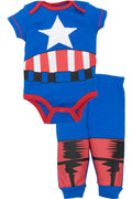 Marvel Captain America Cosplay Bodysuit and Pants Set