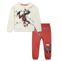 Marvel Spider-Man Fleece Drop Shoulder Sweatshirt and Jogger Pants Outfit Set