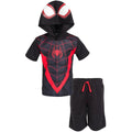 Marvel Spider-Man Miles Morales Athletic T-Shirt Mesh Shorts Outfit Set