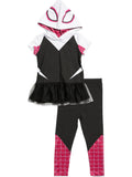 Marvel Spider-Man Spider-Gwen Cosplay T-Shirt & Leggings Set