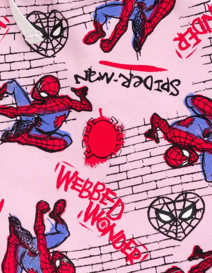 Marvel Spider - Man T - Shirt and French Terry Dolphin Shorts Outfit Set - imagikids