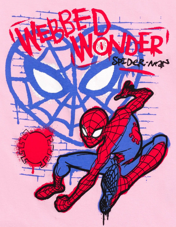 Marvel Spider - Man T - Shirt and French Terry Dolphin Shorts Outfit Set - imagikids