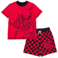 Marvel Spider-Man UPF 50+ Rash Guard and Swim Trunks Outfit Set