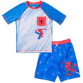Marvel Spider-Man UPF 50+ Rash Guard Swim Trunks Outfit Set