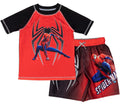 Marvel Spider-Man UPF 50+ Rash Guard Swim Trunks Outfit Set