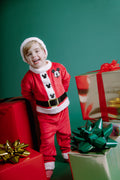 Mickey Mouse Christmas Velour Sweatshirt, Jogger Pants and Santa Hat 3 Piece Outfit Set