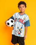 Mickey Mouse Mesh Soccer Jersey Athletic T-Shirt