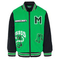 Minecraft Creeper French Terry Varsity Zip Up Bomber Jacket