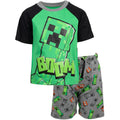 Minecraft Creeper T-Shirt and French Terry Shorts Outfit Set