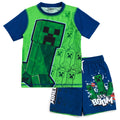 Minecraft Creeper UPF 50+ Rash Guard and Swim Trunks Outfit Set