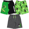 Minecraft French Terry 3 Pack Shorts