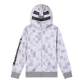 Minecraft Skeleton Fleece Zip Up Cosplay Hoodie