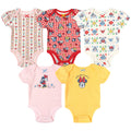 Minnie Mouse 5 Pack Gingham Ribbed Bodysuits