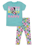 Conjunto cruzado de camiseta gráfica y calzas de Minnie Mouse
