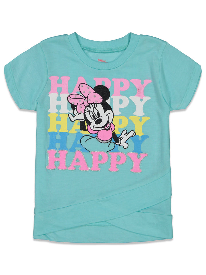 Conjunto cruzado de camiseta gráfica y calzas de Minnie Mouse