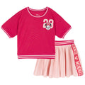 Minnie Mouse French Terry Athletic T-Shirt and Pleated Skort Outfit Set