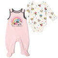 Minnie Mouse Long Sleeve Bodysuit & Bib Overalls