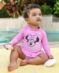 Minnie Mouse Raglan Rash Guard and Ruffle Bikini Bottom UPF 50+ Swim Set