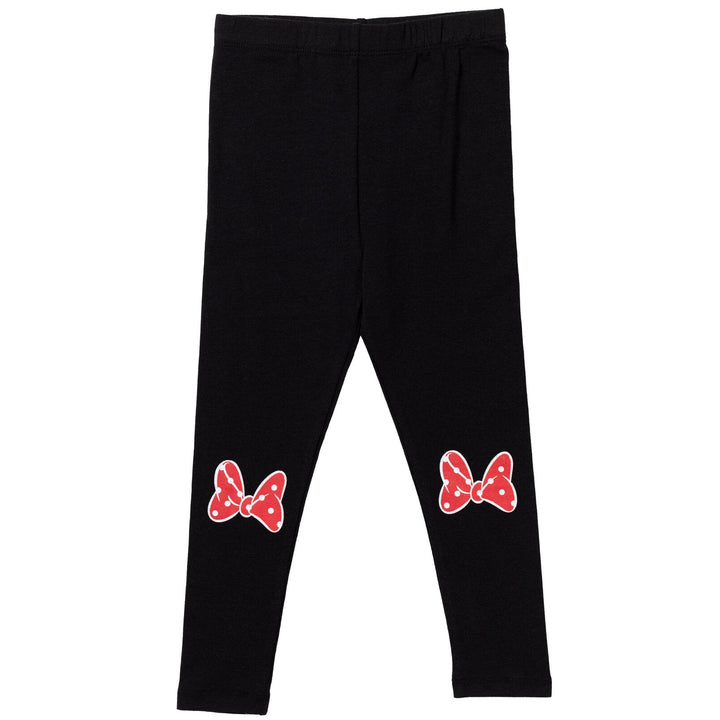 Minnie Mouse Zip Up Vest Puffer T - Shirt and Leggings 3 Piece Outfit Set - imagikids