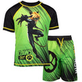 Miraculous Cat Noir Rash Guard and Swim Trunks Outfit Set