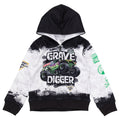Monster Jam Grave Digger Fleece Zip Up Athletic Hoodie