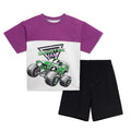 Monster Jam Grave Digger Ottoman Ribbed T-Shirt and French Terry Shorts Outfit Set