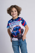 Monster Jam Marvel's Monster Trucks Captain America Athletic T-Shirt