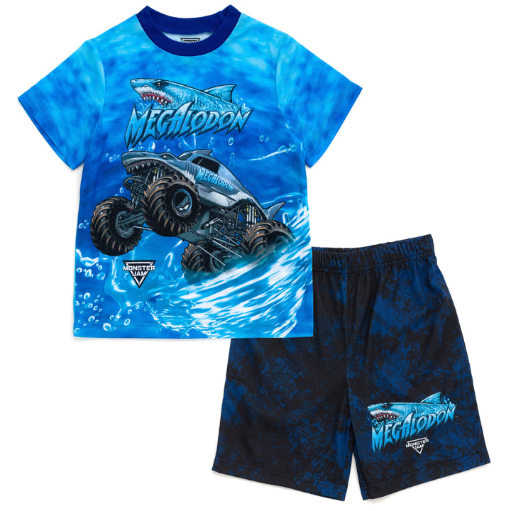 Monster Jam Megalodon Pajama Shirt and Shorts Sleep Set