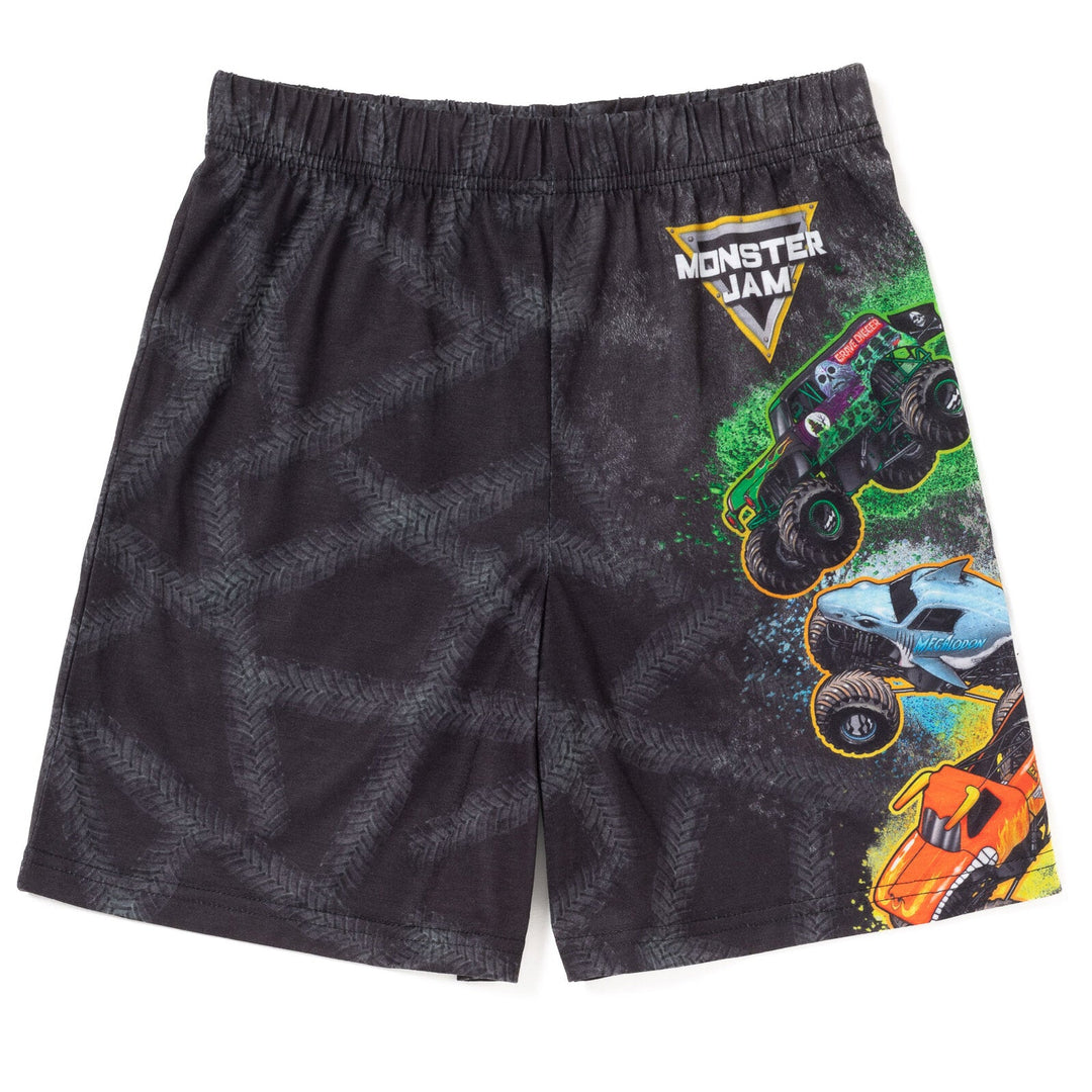 Monster Jam Pullover Pajama Shirt and Shorts Sleep Set - imagikids