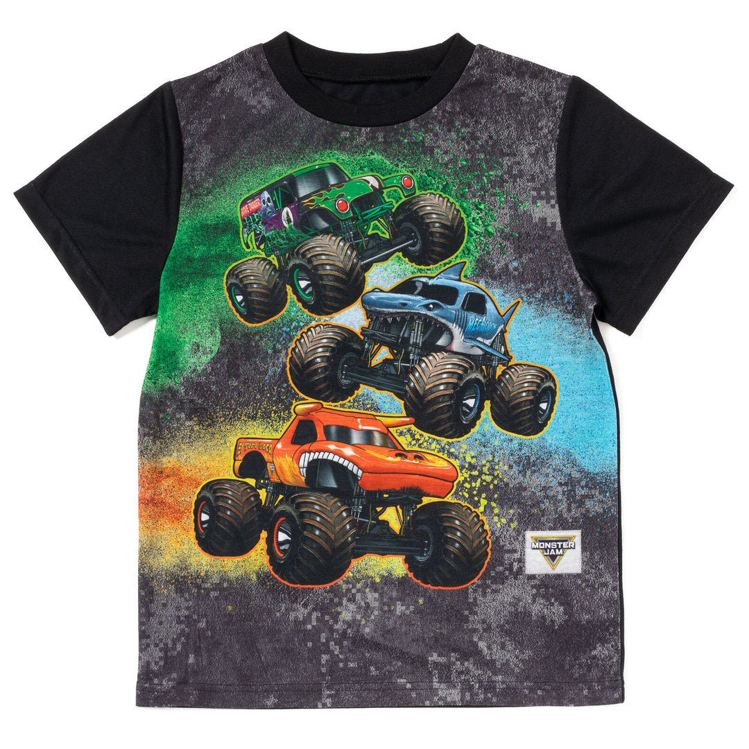 Monster Jam Pullover Pajama Shirt and Shorts Sleep Set - imagikids