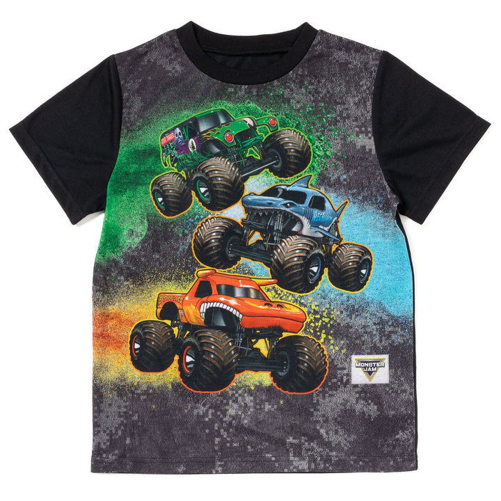 Monster Jam Pullover Pajama Shirt and Shorts Sleep Set - imagikids