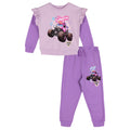Monster Jam Sparkle Smash Fleece Pullover Sweatshirt and Jogger Pants Outfit Set