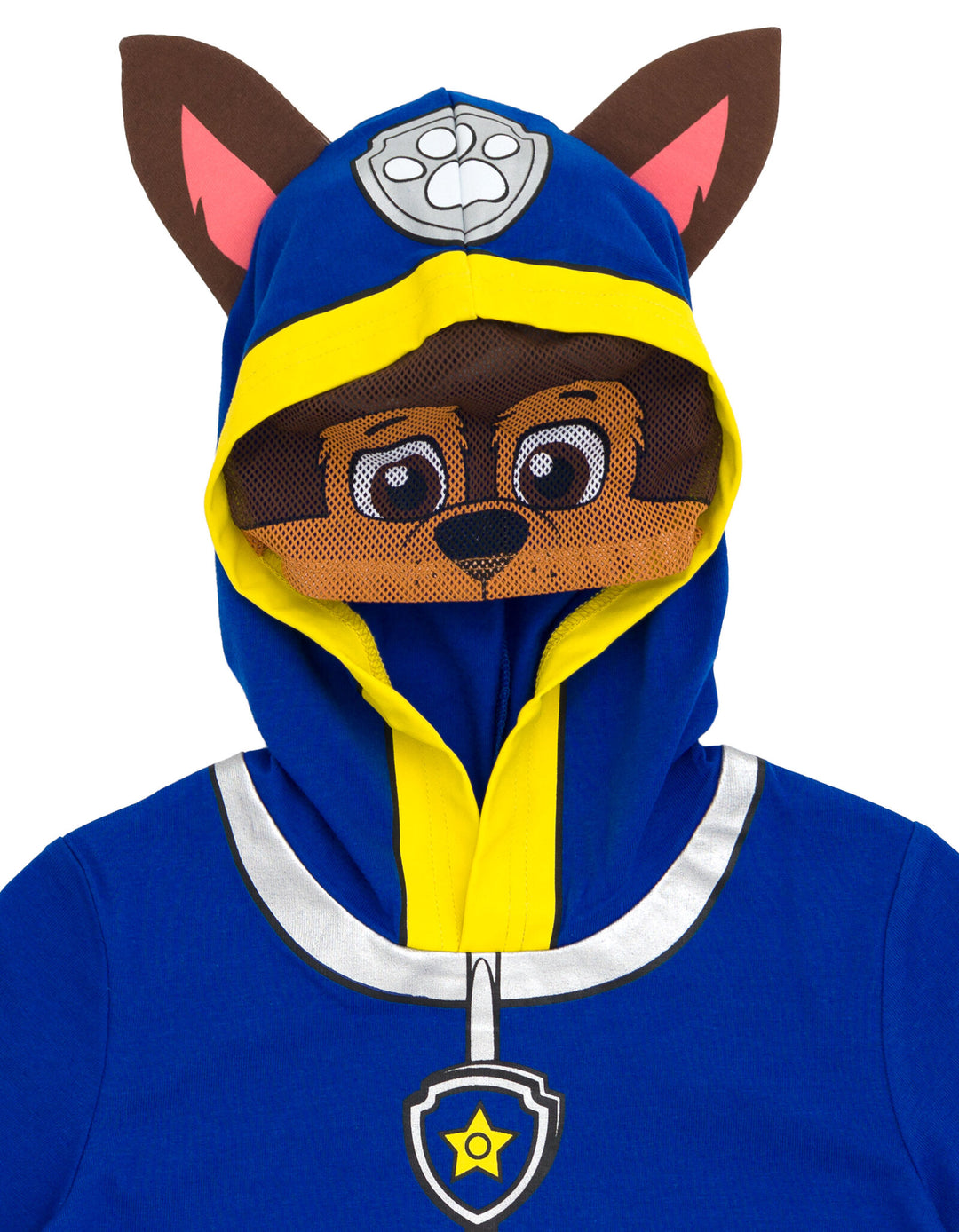 Paw Patrol Chase Cosplay T-Shirt and Bike Shorts French Terry Outfit Set