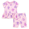 Paw Patrol Skye Ribbed Peplum T-Shirt and Shorts Outfit Set