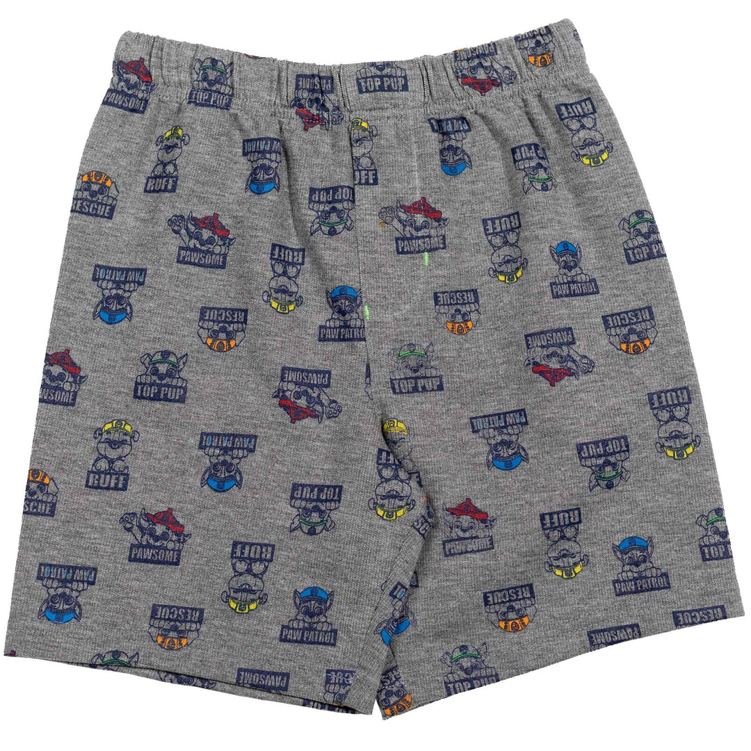 Conjunto de camiseta gráfica de manga corta y pantalones cortos de felpa francesa de Paw Patrol