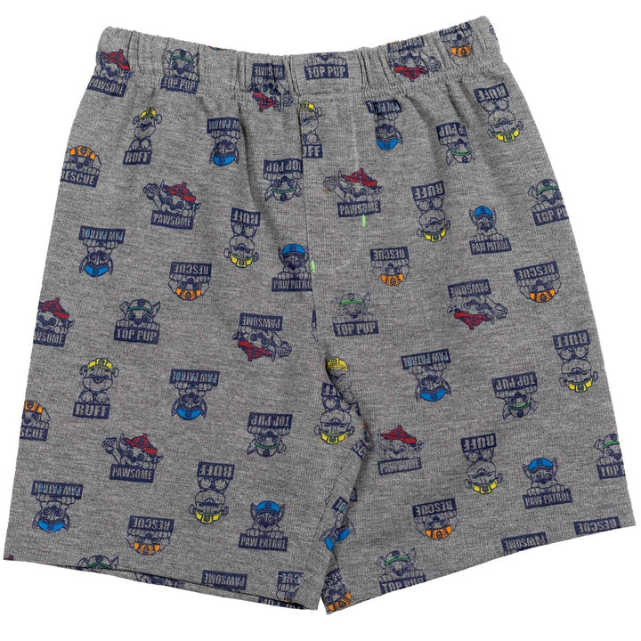 Conjunto de camiseta gráfica de manga corta y pantalones cortos de felpa francesa de Paw Patrol