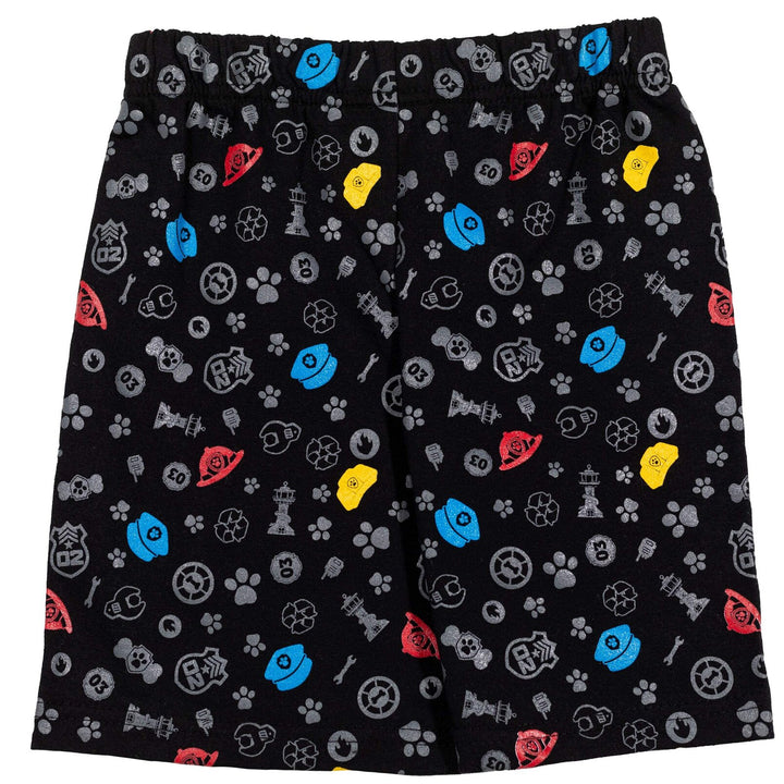 Conjunto de camiseta gráfica de manga corta y pantalones cortos de felpa francesa de Paw Patrol