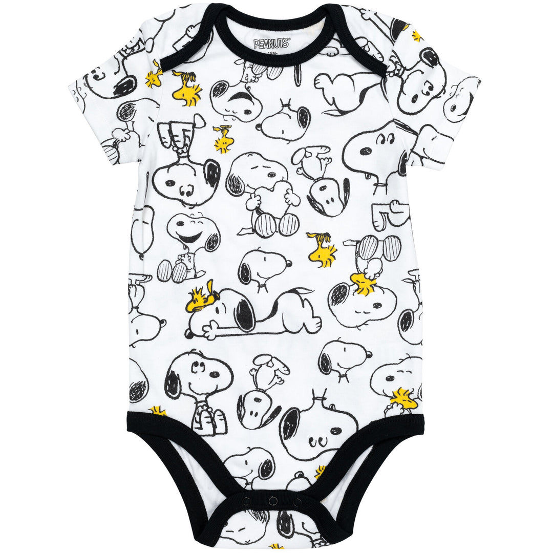 Pack de 5 bodis de manga corta de Peanuts