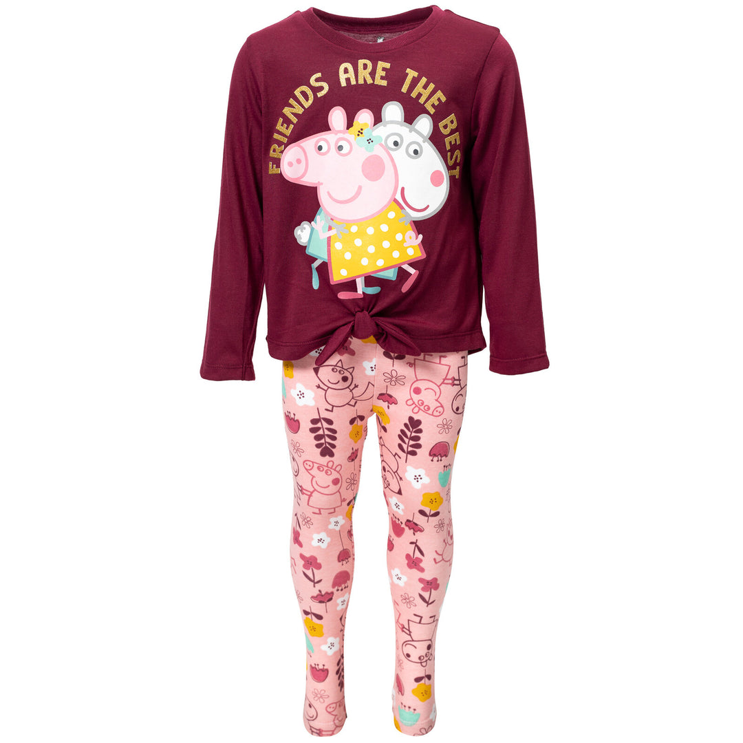 Peppa Pig Pullover T-Shirt and Leggings Outfit Set