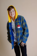 Pokemon Flannel Hooded Shacket Little Kid to Big Kid