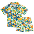 Pokemon Hawaiian Button Down Shirt and Swim Trunks UPF 50+ Outfit Set