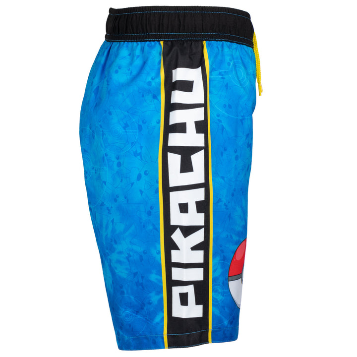 Pokemon Pikachu UPF 50+ Rash Guard Swim Trunks Outfit Set