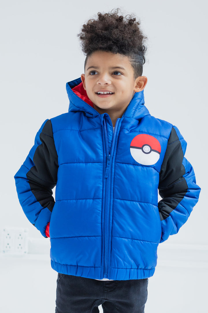 Pokemon Zip Up Winter Coat Puffer Jacket