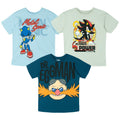 SEGA Sonic the Hedgehog 3 Pack T-Shirts Toddler to Big Kid
