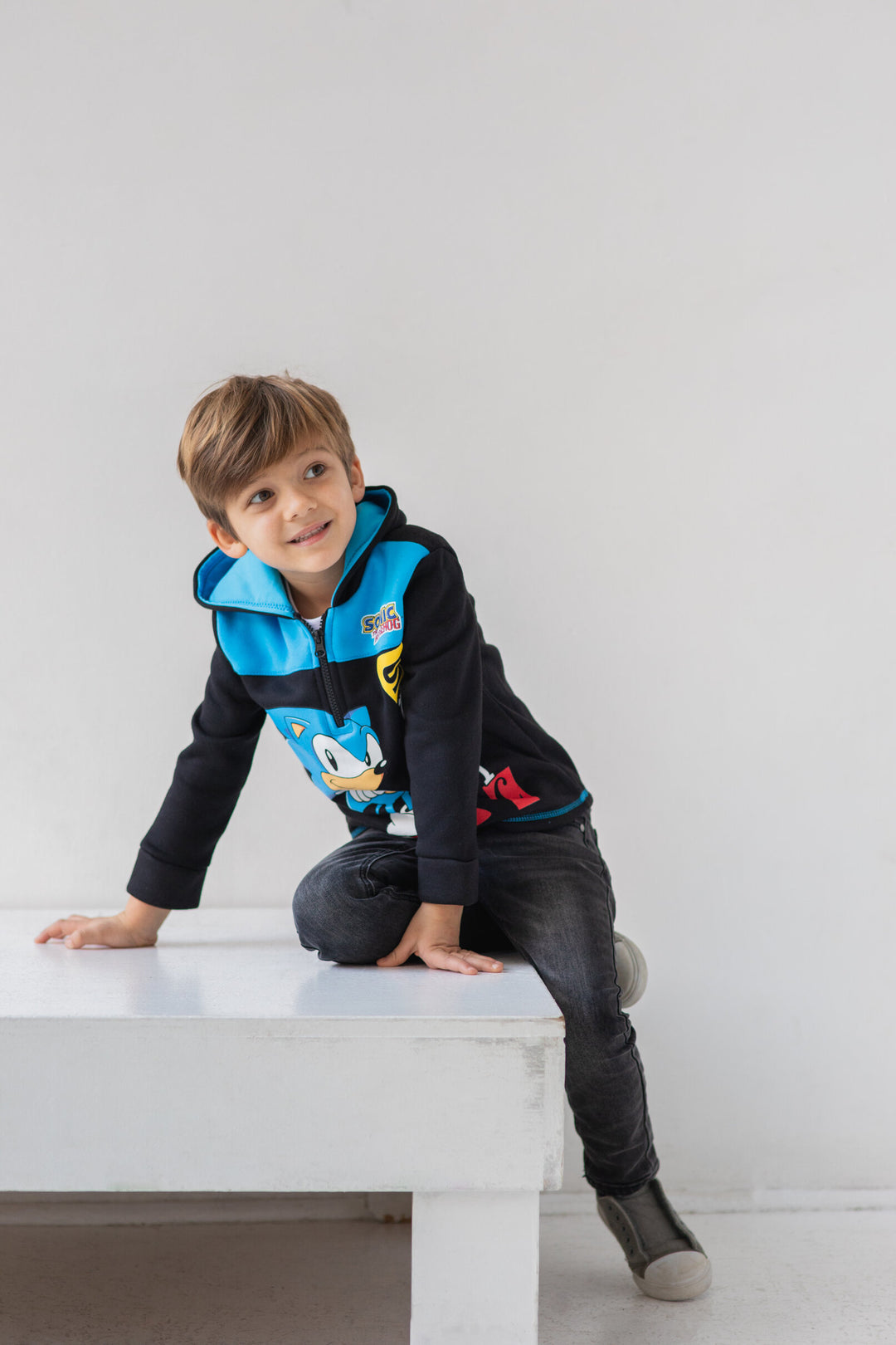 SEGA Sonic The Hedgehog Fleece Half Zip Hoodie